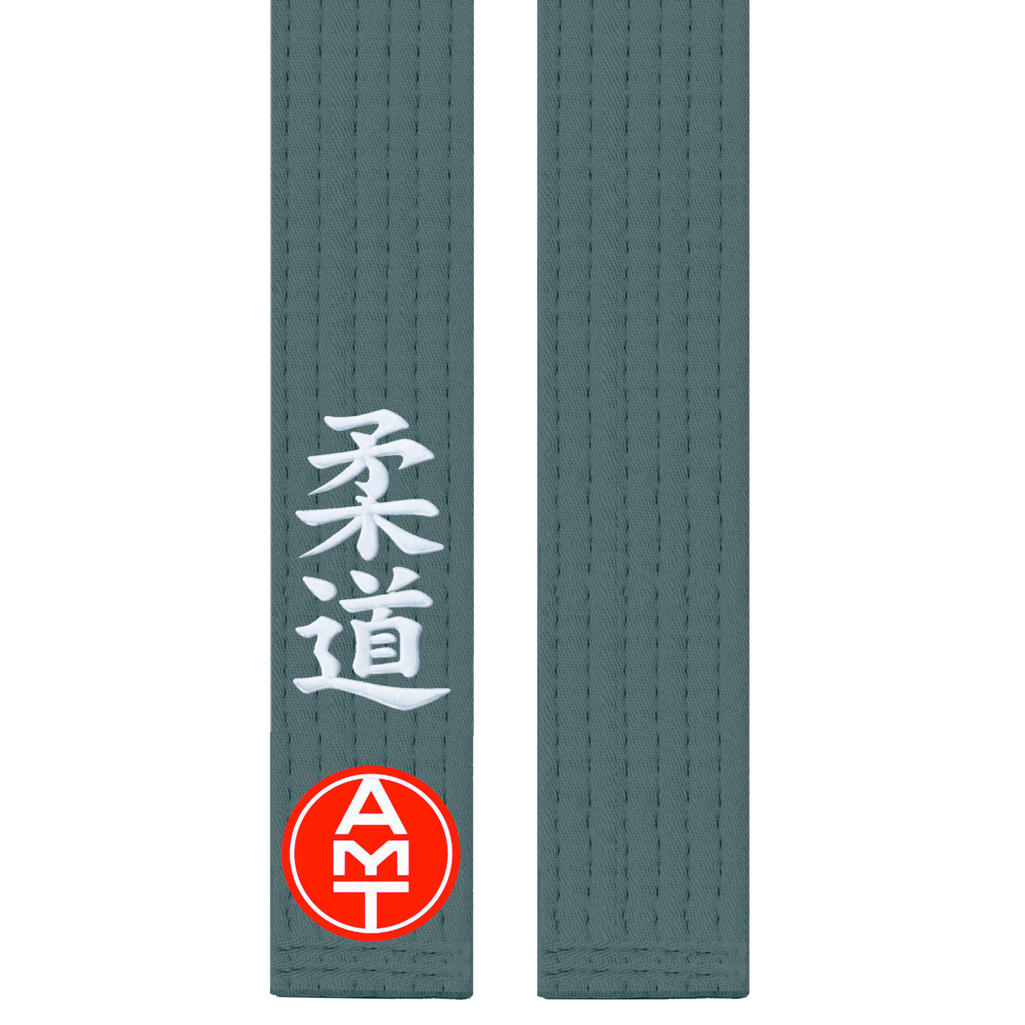 FAIXA DE JUDÔ CINZA LALINHA PREMIUM BORDADO KANJI