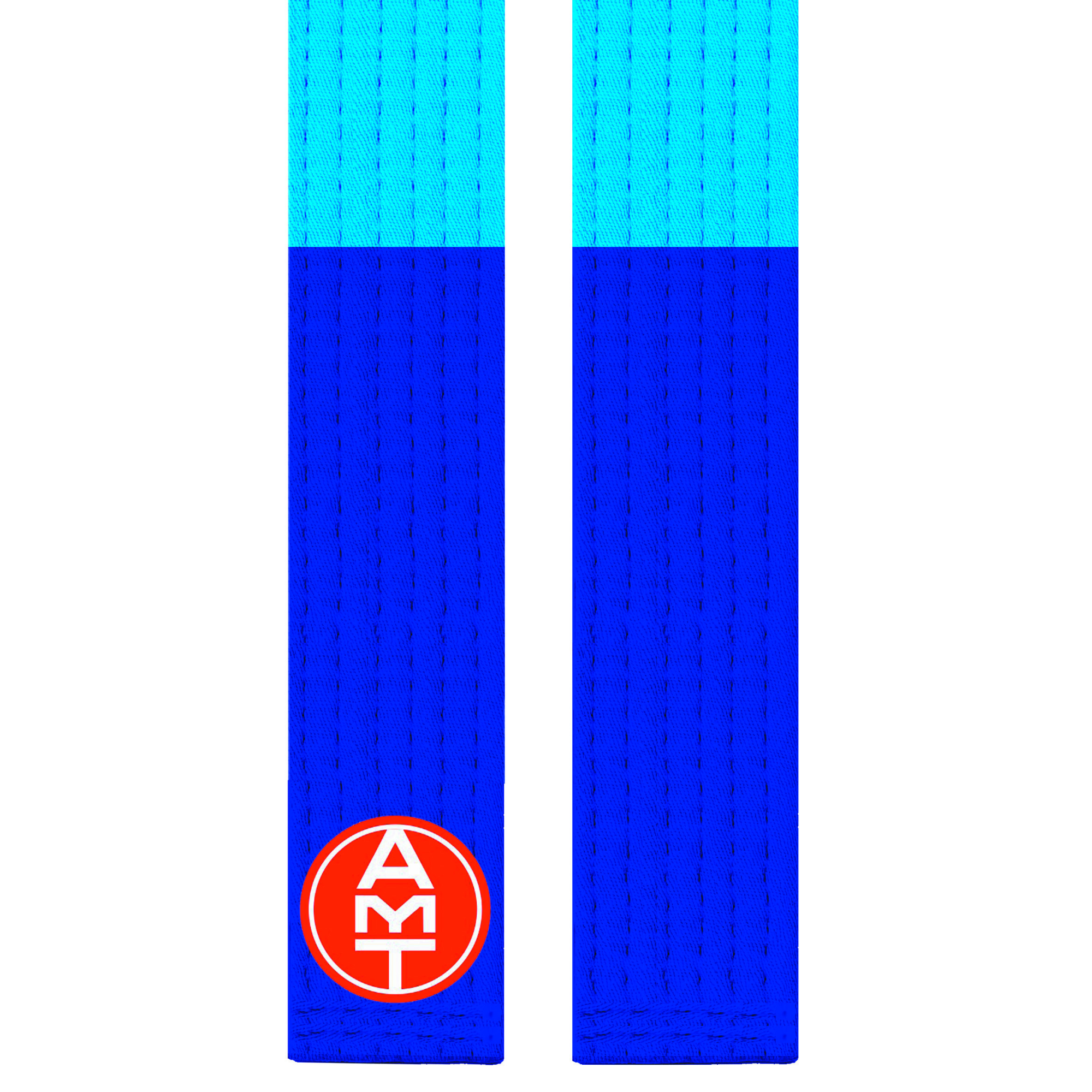 FAIXA DE JUDÔ AZUL CLARA PONTA AZUL ESCURA LINHA PREMIUM