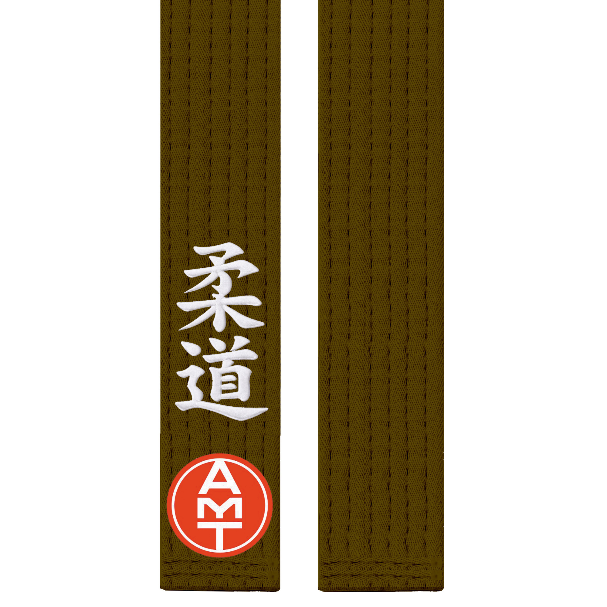 FAIXA DE JUDÔ LINHA MARROM PREMIUM BORDADO KANJI